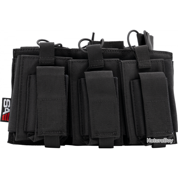 Porte chargeur 3 poches - Noir - Swiss Arms