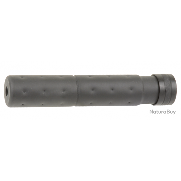 Silencieux US Govt/SOCOM type OHG pour filetage 14mm CW/CCW - 192x35mm / Aluminium / Noir - Swiss Ar