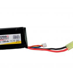 Batterie LiPo 11,1V 1300mAh 25C type Pack - Tamiya mini - Swiss Arms