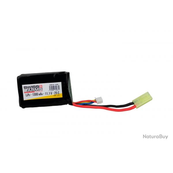 Batterie LiPo 11,1V 1300mAh 25C type Pack - Tamiya mini - Swiss Arms