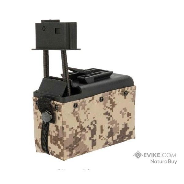 Ammobox 1500 BBs pour M249 AEG - Digital Desert - A&K