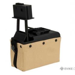 Ammobox 1500 BBs pour M249 AEG - Tan - A&K