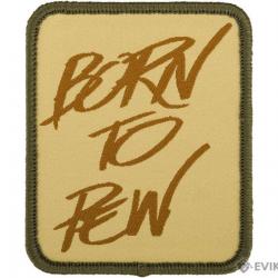 Patch brodé "Born to Pew" - Tan - Evike