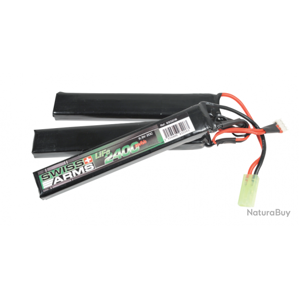 Batterie LiFePo 9,9V 2400mAh 20C type Triple Stick (693206) - Tamiya Mini - Swiss Arms