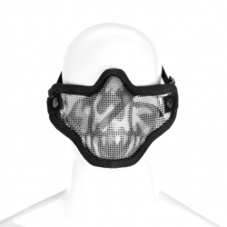 Masque grillagé Stalker "Tête de mort" - Noir - Invader Gear