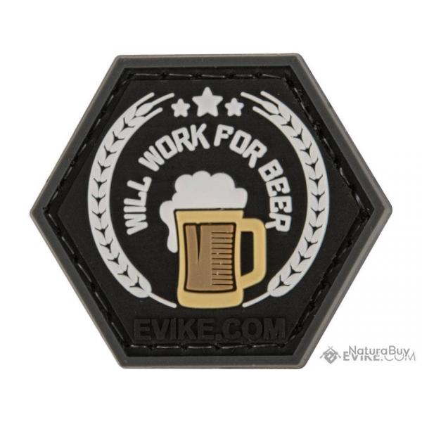 PVC "Will Work For Beer" - Evike/Hex Patch