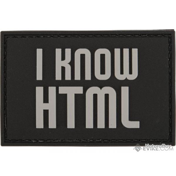 Patch PVC 2"x3" "I Know HTML" - Evike
