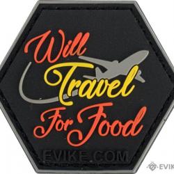 PVC "Will Travel For Food" - Evike/Hex Patch