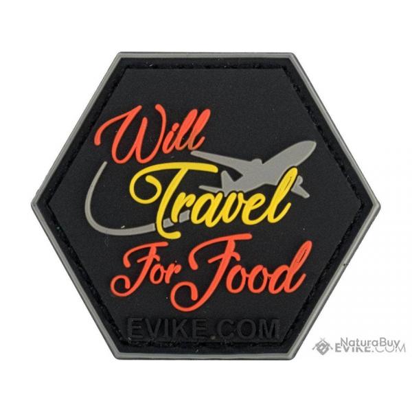 PVC "Will Travel For Food" - Evike/Hex Patch