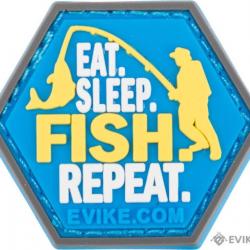 PVC Pêche "Eat Sleep Fish Repeat" - Evike/Hex Patch