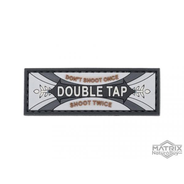 Patch PVC "Shoot Twice Double Tap" - Gris & Noir - Matrix