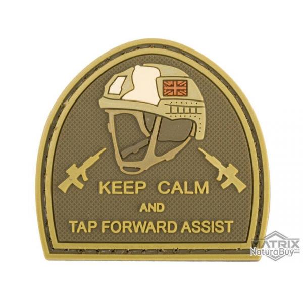 Patch PVC Casque "Keep Calm and Tap Forward Assist" - Coyote Brown - Matrix