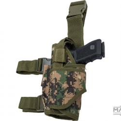 Holster de cuisse universel tactique Tornado pour gaucher - MARPAT Woodland - Matrix