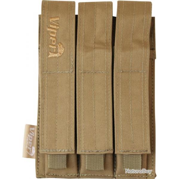 Poche chargeur triple pour chargeur SMG - Coyote Brown - Viper Tactical