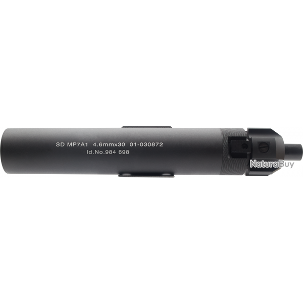 Silencieux Tracer QD avec cache-flamme pour MP7 KWA/KSC GBBR - Aluminium / Noir - Angry Gun