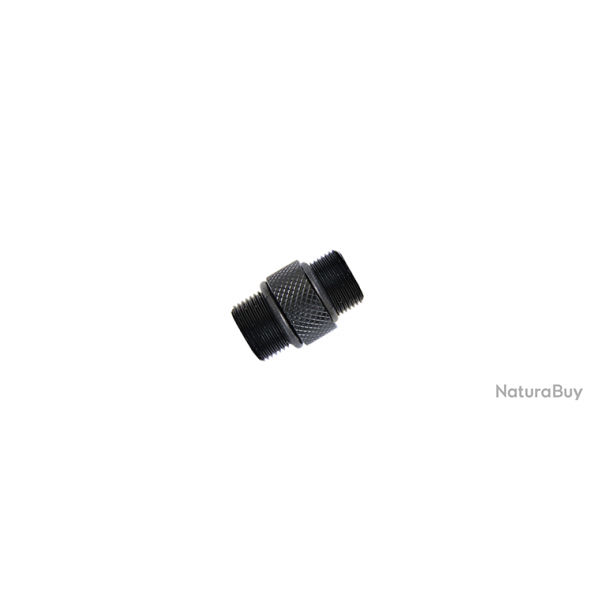 Adaptateur 14mm CCW - 12mm outer vers 14mm outer - Aluminium / Aluminium / Noir - G&G