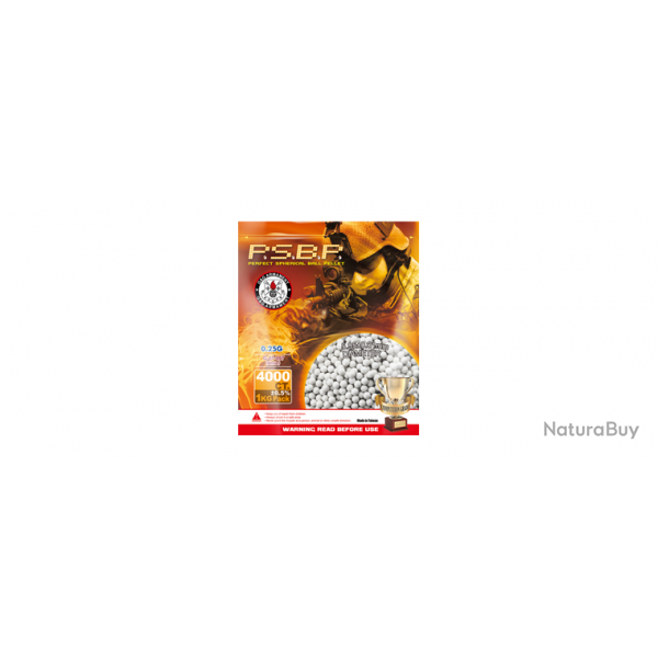 Sachet de billes Perfect 0.25g - 2700 BBs /Blanc - G&G