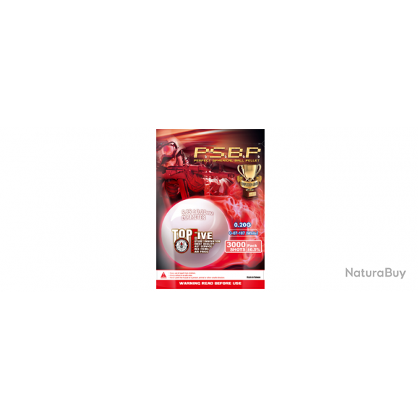 Sachet de billes 0,20g - 3000 BBs / Blanc - G&G