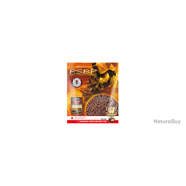 Sachet de billes Perfect 0,25g - 4000 BBs / Marron - G&G
