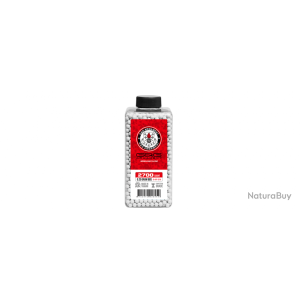 Bouteille de billes Perfect 0,20g - 2700 BBs / Blanc - G&G