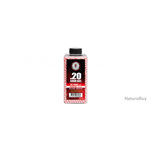 Bouteille de billes Traçantes 0,20g - 2700 BBs / Rouge - G&G