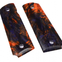 Set de grips "Stabilized" pour 1911 GBB - Bois véritable / Orange - 5KU