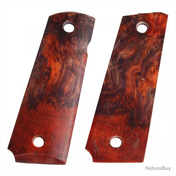 Set de grips "Stabilized" pour 1911 GBB - Bois véritable / Vert - 5KU