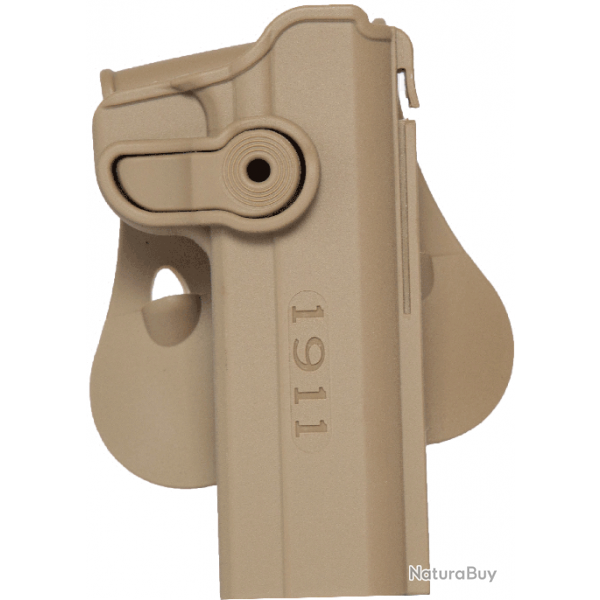 Polymer Retention Paddle Holster Level 2 pour variantes 1911 - Droitier / Tan - IMI Defense