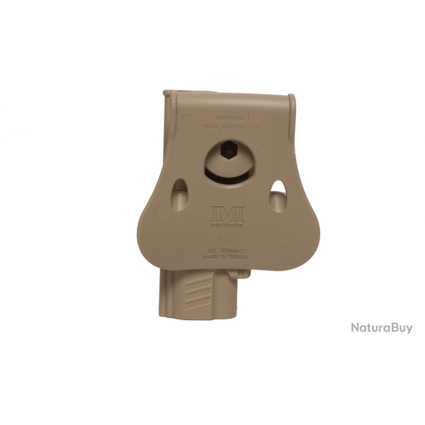 Polymer Retention Paddle Holster pour PT1911 & PT1911 avec rail - Droitier / Tan - IMI Defense