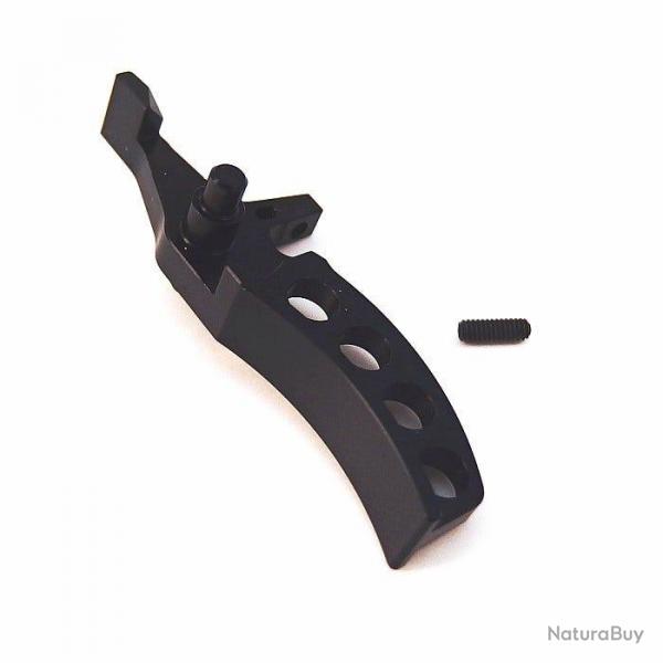 Queue de dtente courbe en aluminium CNC - Noir - JeffTron