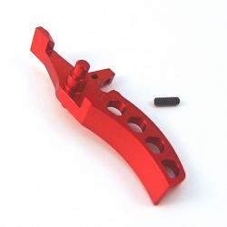 Queue de détente courbée en aluminium CNC - Rouge - JeffTron