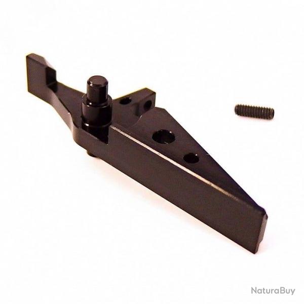 Queue de dtente plate - Aluminium CNC / Noir - JeffTron