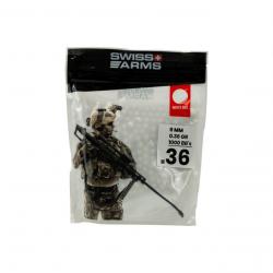 Sachet de billes 0,36g - 1000 BBs / Blanc - Swiss Arms