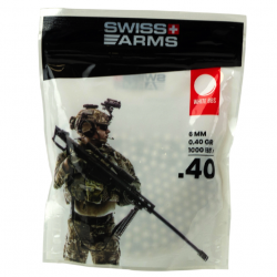 Sachet de billes 0,40g - 1000 BBs / Blanc - Swiss Arms