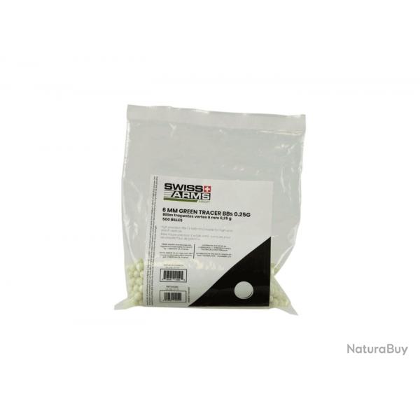 Sachet de billes traantes 0,25g - 500 BBs / Vert - Swiss Arms