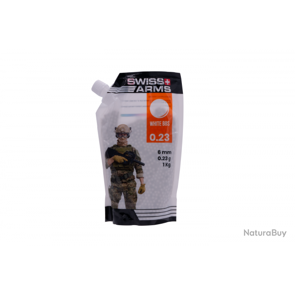 Sac de billes 0,23g - 4350 BBs / Blanc - Swiss Arms
