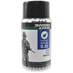 Pot de billes BIO 0,32g - 1000 BBs / Blanc - Swiss Arms