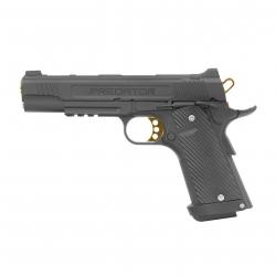 1911 Predator Tactical Shrike II Rail custom GBB - Noir & Gold - King Arms