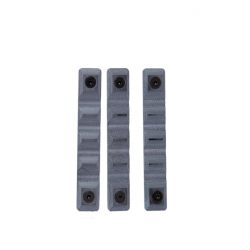Set de 3 caches-rails G10 en fibre de verre pour KeyMod - Type 2/Wave - Gris - King Arms