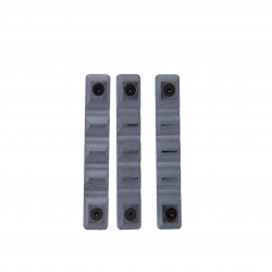 Set de 3 caches-rails G10 en fibre de verre pour KeyMod - Type 2/Wave - Gris - King Arms