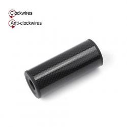 Silencieux pour filetage 14mm CCW/CW - 85x35mm / Fibre de carbone / Gris - King Arms