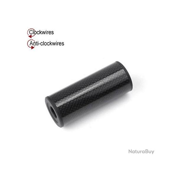 Silencieux pour filetage 14mm CCW/CW - 85x35mm / Fibre de carbone / Gris - King Arms