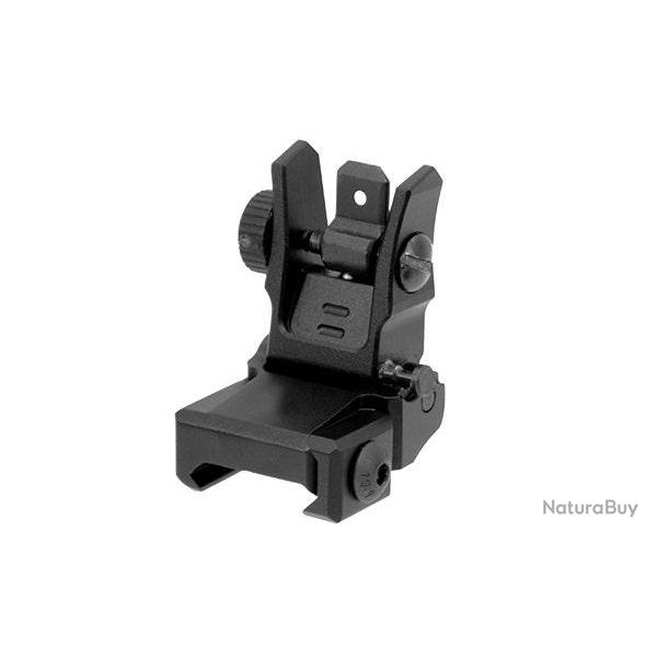 Mire arrière Flip-up Low Profile AR15 MNT-757 - Noir - UTG