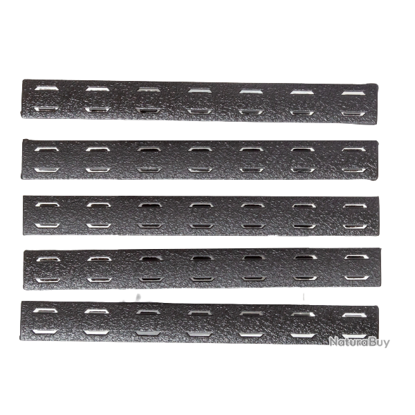 Set de 5 couvre-rails type BCM pour M-LOK - Gomme / Noir - MP