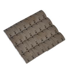 Set de caches rail type XTM pour Picatinny - Plastique / Dark Earth - MP