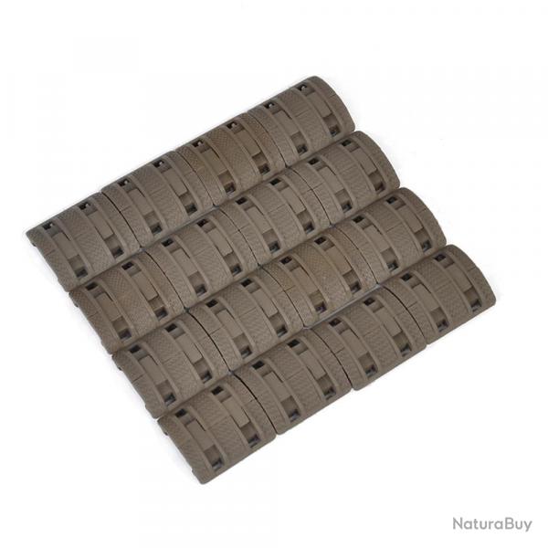 Set de caches rail type XTM pour Picatinny - Plastique / Dark Earth - MP