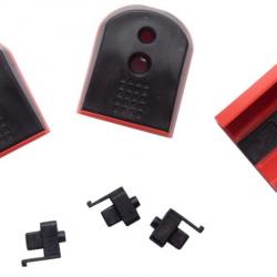 Set de 3 talons de chargeur Shockplate pour Hi-Capa Marui GBB - Rouge - PTS