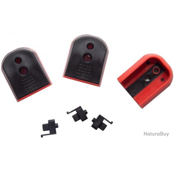 Set de 3 talons de chargeur Shockplate™ pour Hi-Capa Marui GBB - Rouge - PTS