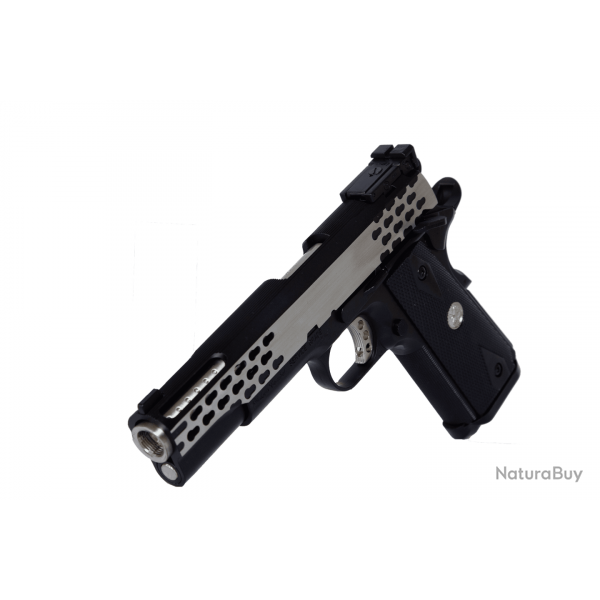 1911 Wilson Combat KeyMod GBB - Silver & Noir - Army Armament
