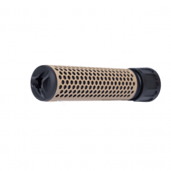 Silencieux long type QDC pour filetage 14mm CCW - Aluminium / Noir & Tan - SHS